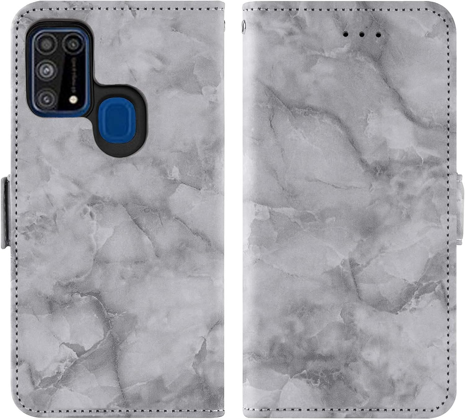 Asuwish Funda compatible con Samsung Galaxy M31M21sF41 y protector de pantalla de vidrio templado, accesorios para celulares, soporte para tarjetas,