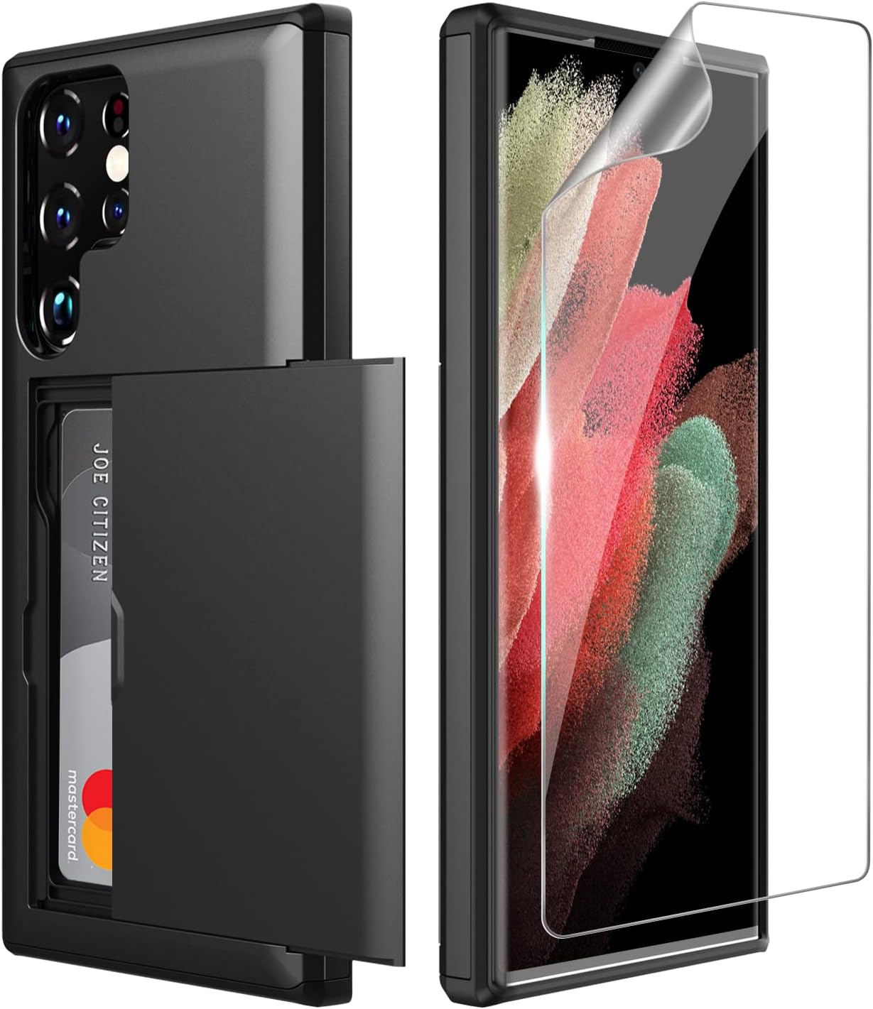 ZUSLAB Funda compatible con funda tipo cartera para Samsung Galaxy S22 Ultra de 6.8 pulgadas 2022, funda para teléfono con tarjetero a prueba de