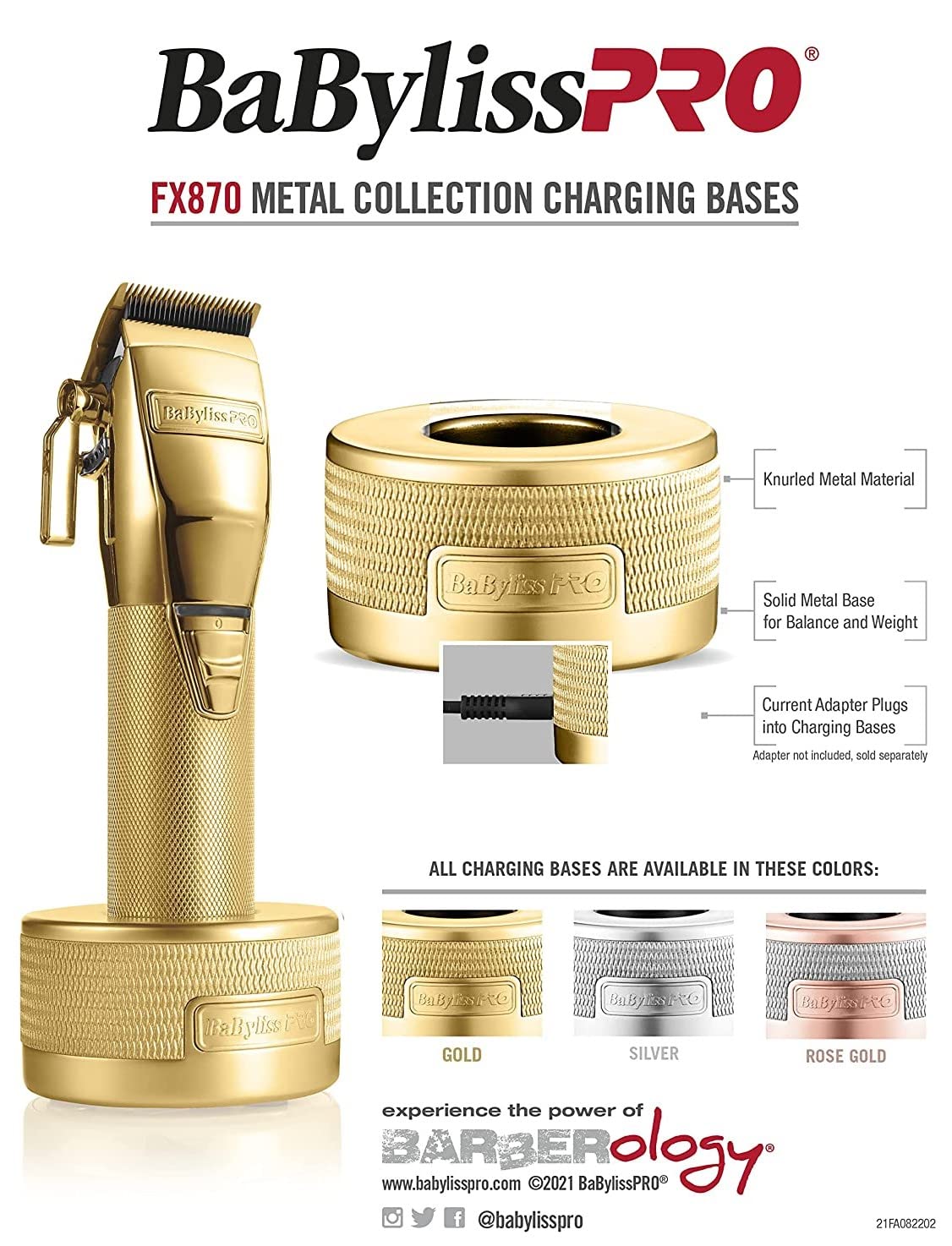 BaBylissPRO Bases de carga MetalFX Clipper