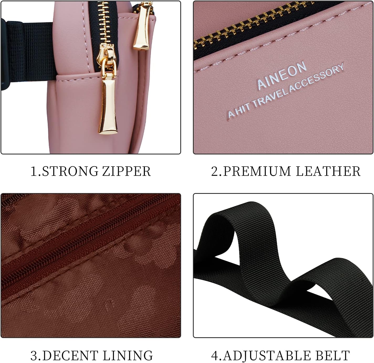 Riñonera para mujer, riñonera de cuero a la moda para hombres y niñas, talla grande, con correa ajustable, impermeable, lindas bolsas de cadera para