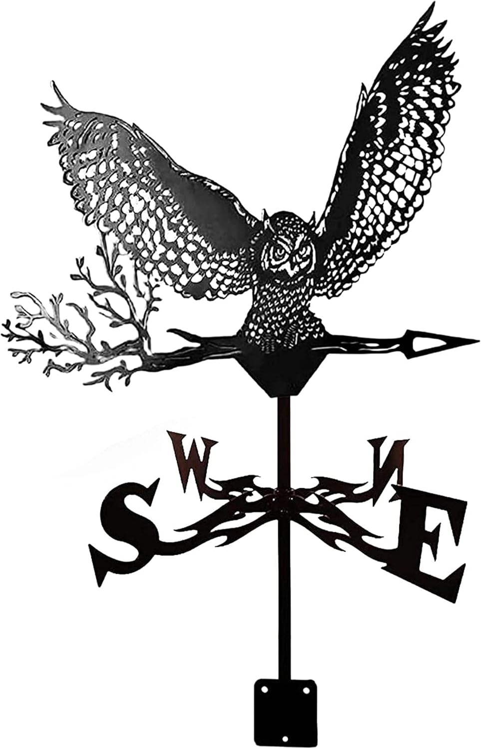 Veleta de viento Pelican Bird Badger Dolphin de acero inoxidable, veleta de viento, indicador de dirección del viento para decoración de jardín,
