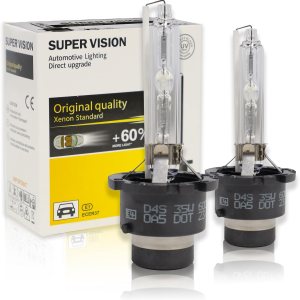 Bombillas HID D4S para faros delanteros, bombillas de xenón de 35 W, bombillas de repuesto HID 6000K 66440 42402 42402WX paquete de 2 Bombillas HID D4S para faros delanteros, bombillas de xenón de 35 W, bombillas de repuesto HID 6000K 66440 42402 42402WX paquete de 2