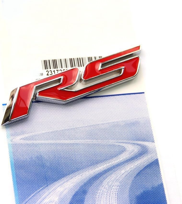 1x OEM Grille Rs con calcomanía Rs Emblema Insignia 3D Logo Allloy para Camaro Gm Series Rojo