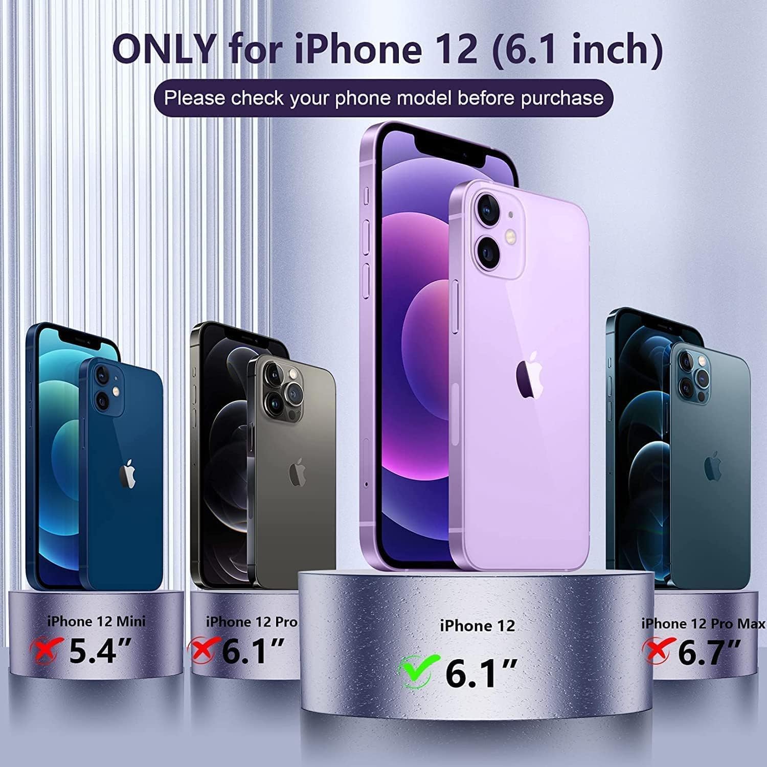 Temdan Funda impermeable para iPhone 12, protector de pantalla de vidrio templado 9H integrado Real 360 IP68 bajo el agua protección de grado