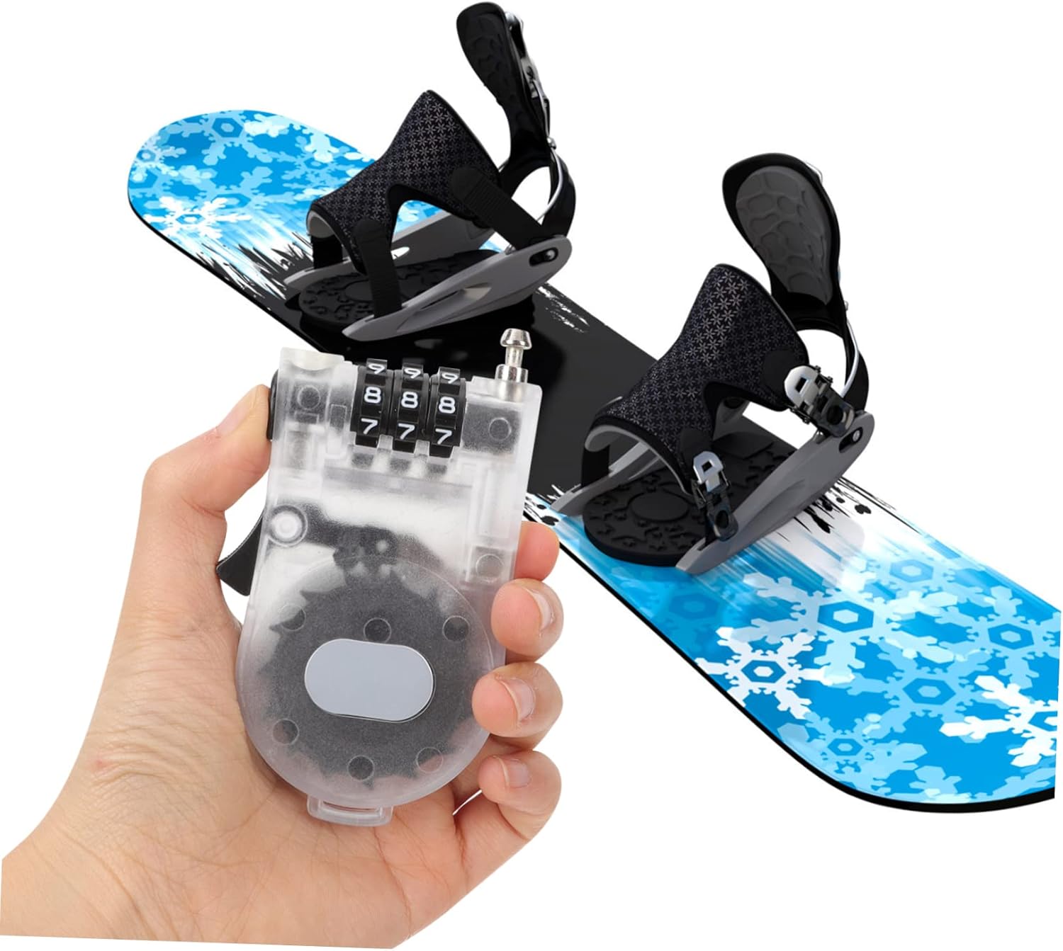 Toddmomy Cerradura de seguridad para snowboard, bloqueo de bicicleta, casco de viaje, cochecito, cámara de sendero, bloqueo de cable, bloqueo