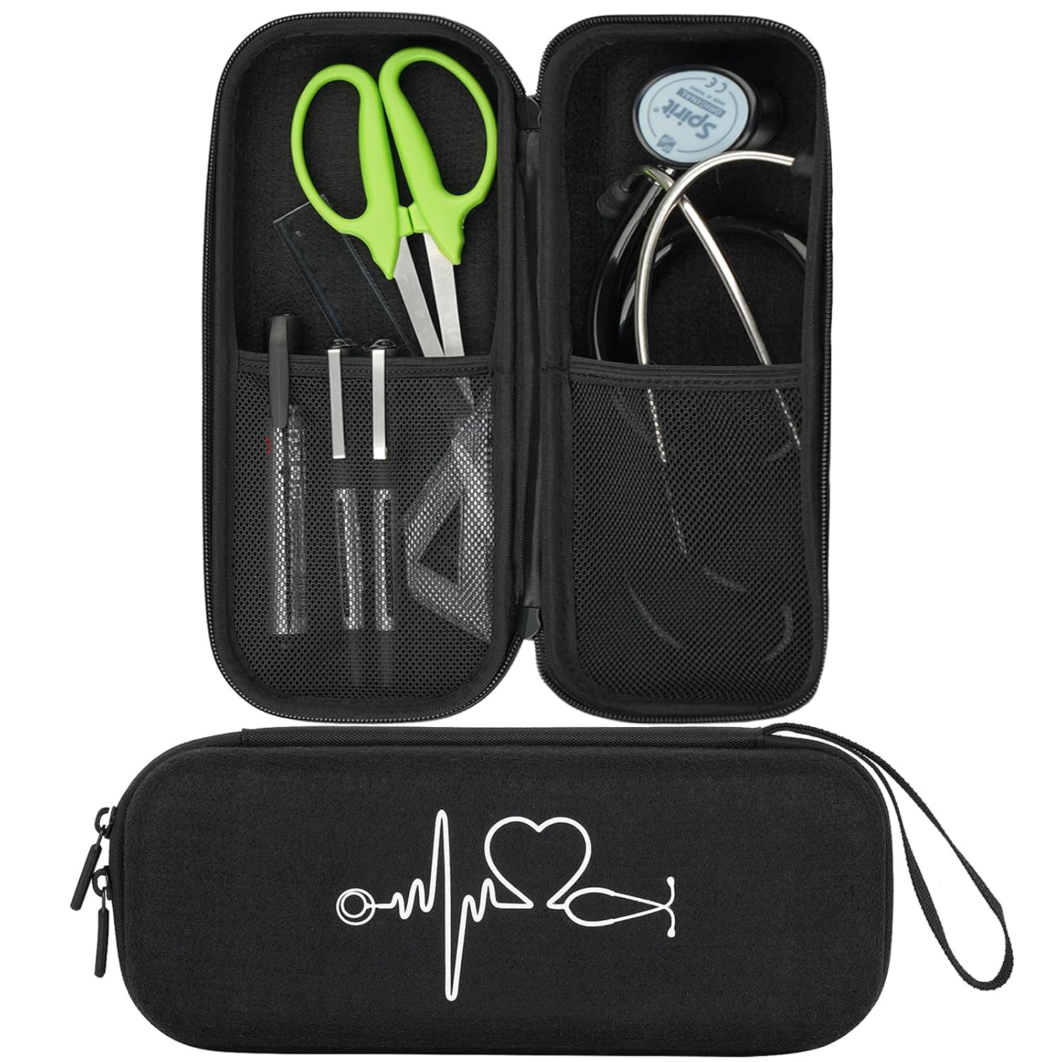 Funda para estetoscopio 3M Littmann Classic III, bolsa para estetoscopio para ligero II S.E, cardiología IV, espacio adicional para accesorios de