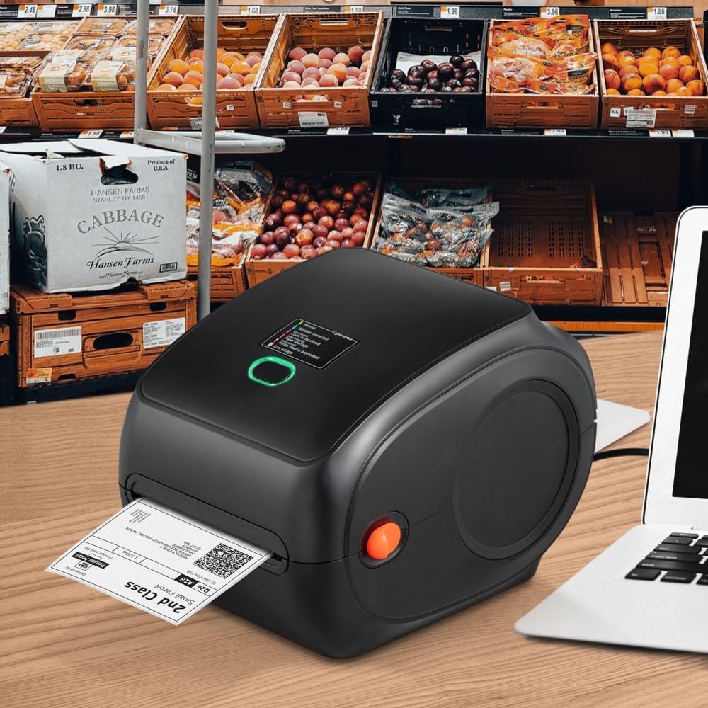 Impresora térmica de etiquetas Bluetooth todo en uno con reconocimiento automático – HD – 300DPI – Compatible con