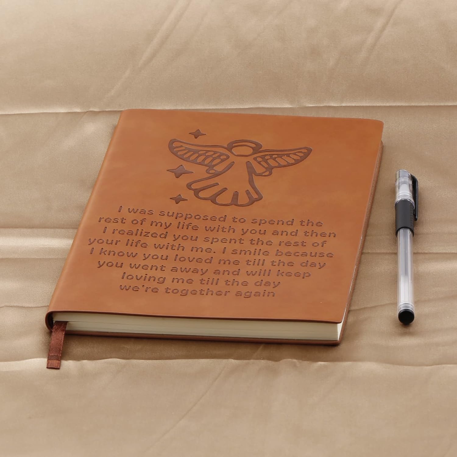 Regalo de condolencia de esposo para mujeres en memoria de un ser querido, se supone que iba a pasar el resto de mi vida contigo, cuaderno