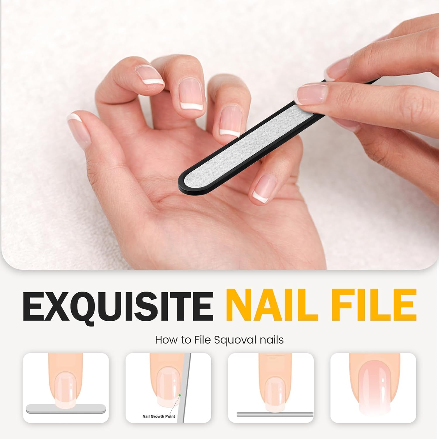 BEZOX Cortaúñas gruesas con lima de uñas de metal, cortaúñas profesional para uñas gruesas para hombres, cortaúñas de acero inoxidable con estuche