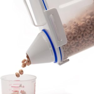 Recipiente de almacenamiento de alimentos, sellado hermético y recipiente de plástico transparente de grado alimenticio, sin BPA, taza medidora, Recipiente de almacenamiento de alimentos, sellado hermético y recipiente de plástico transparente de grado alimenticio, sin BPA, taza medidora,