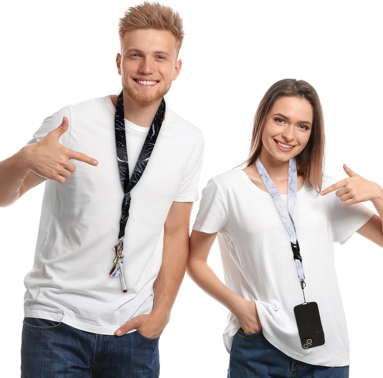 Shappy Juego de cordón para collar antipérdida, cordones para mujeres y hombres