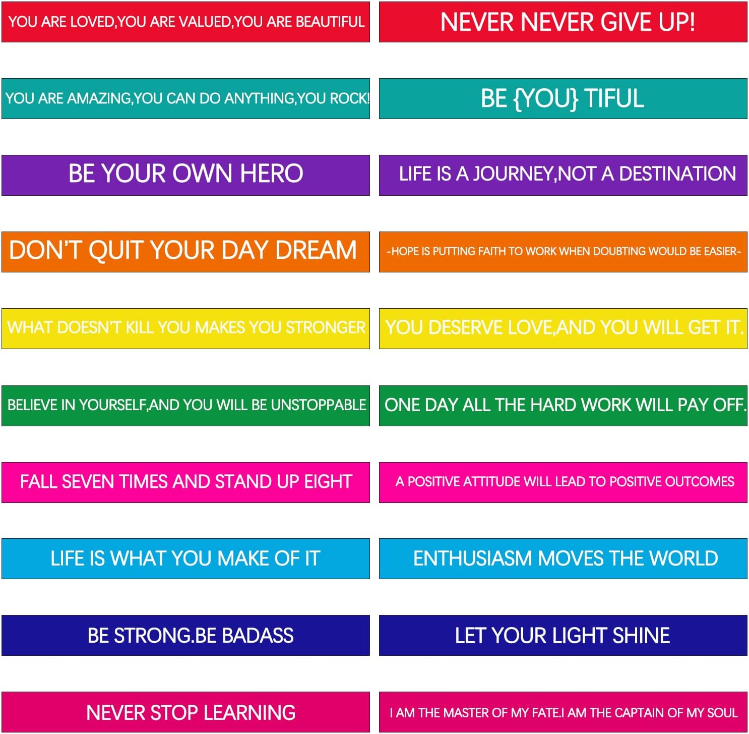 100 pulseras de silicona con cita motivacional, pulseras de goma inspiradoras de colores, pulseras elásticas unisex para mujeres, hombres, niños y