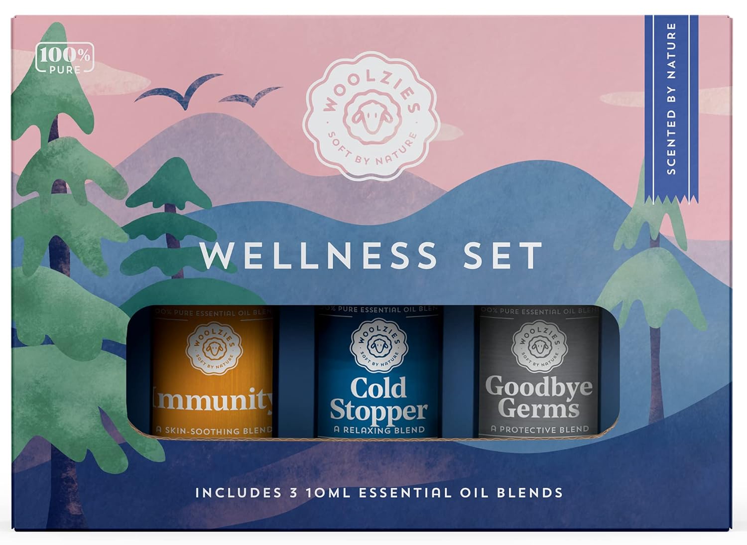 Wellness – Juego de mezcla de aceites esenciales  tapón frío  Aceites naturales de grado terapéutico sin diluir  para difusión interna o tópica