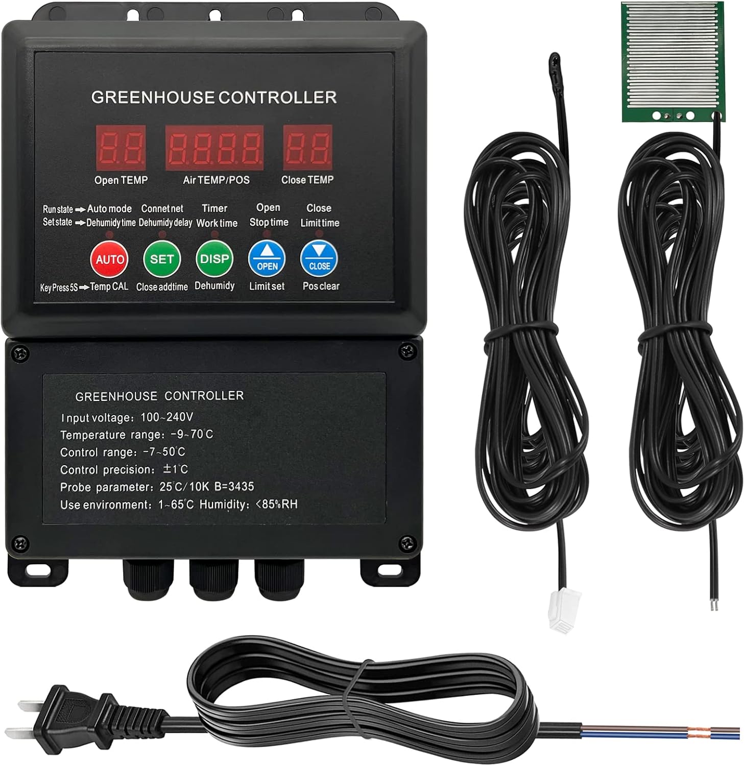 UYGALAXY Controlador de termostato inteligente de motor enrollable para ventilación con controlador de temperatura automático AC110 V a CC 24 V