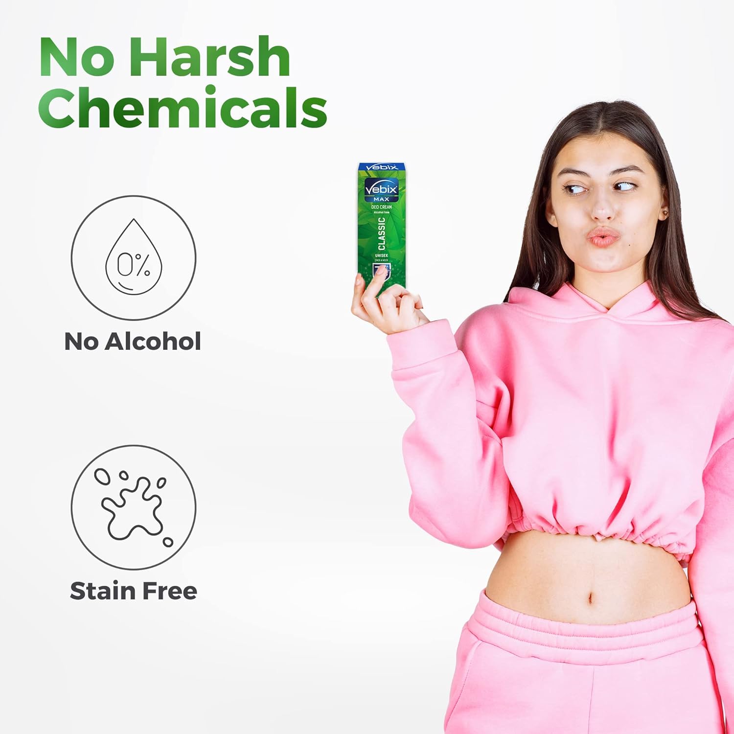 Crema desodorante unisex  Desodorante sin alcohol para mujeres, desodorante natural para hombres, protección contra olores para toda la semana,