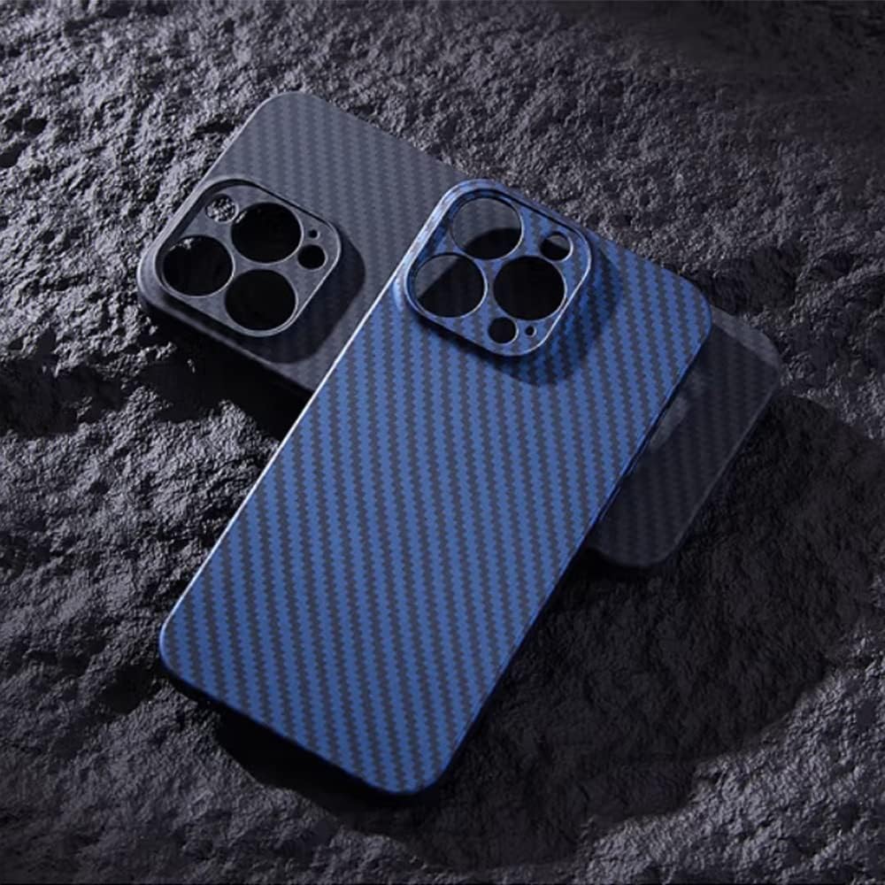 LAFRAU Funda de teléfono con textura de fibra de carbono para iPhone 14 Pro Max de 6.7 pulgadas, delgada 0.031 in cubierta protectora dura a prueba