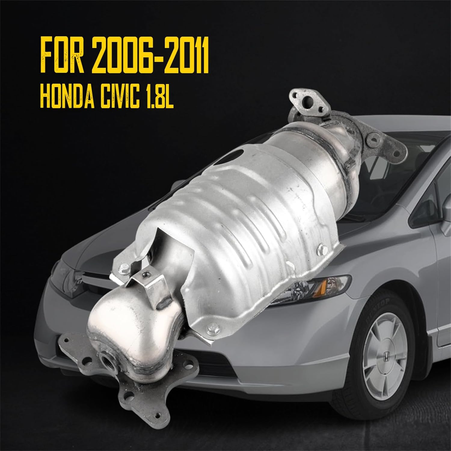 KAX Convertidor catalítico para Civic 2006-2009 (excepto GX) 1.8L, 2010-2011 Civic 1.8L Catalizadores 16641, 18190-RMX-A00, 49735, 202-1107, 40958,