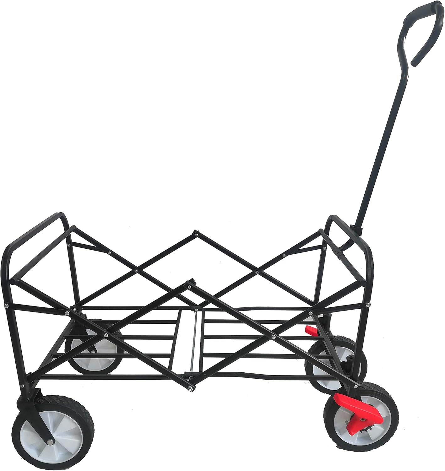 Carro multiusos plegable para jardín al aire libre, carrito de playa, carrito plegable de camping, carrito de compras, carrito de playa, 40.55 x