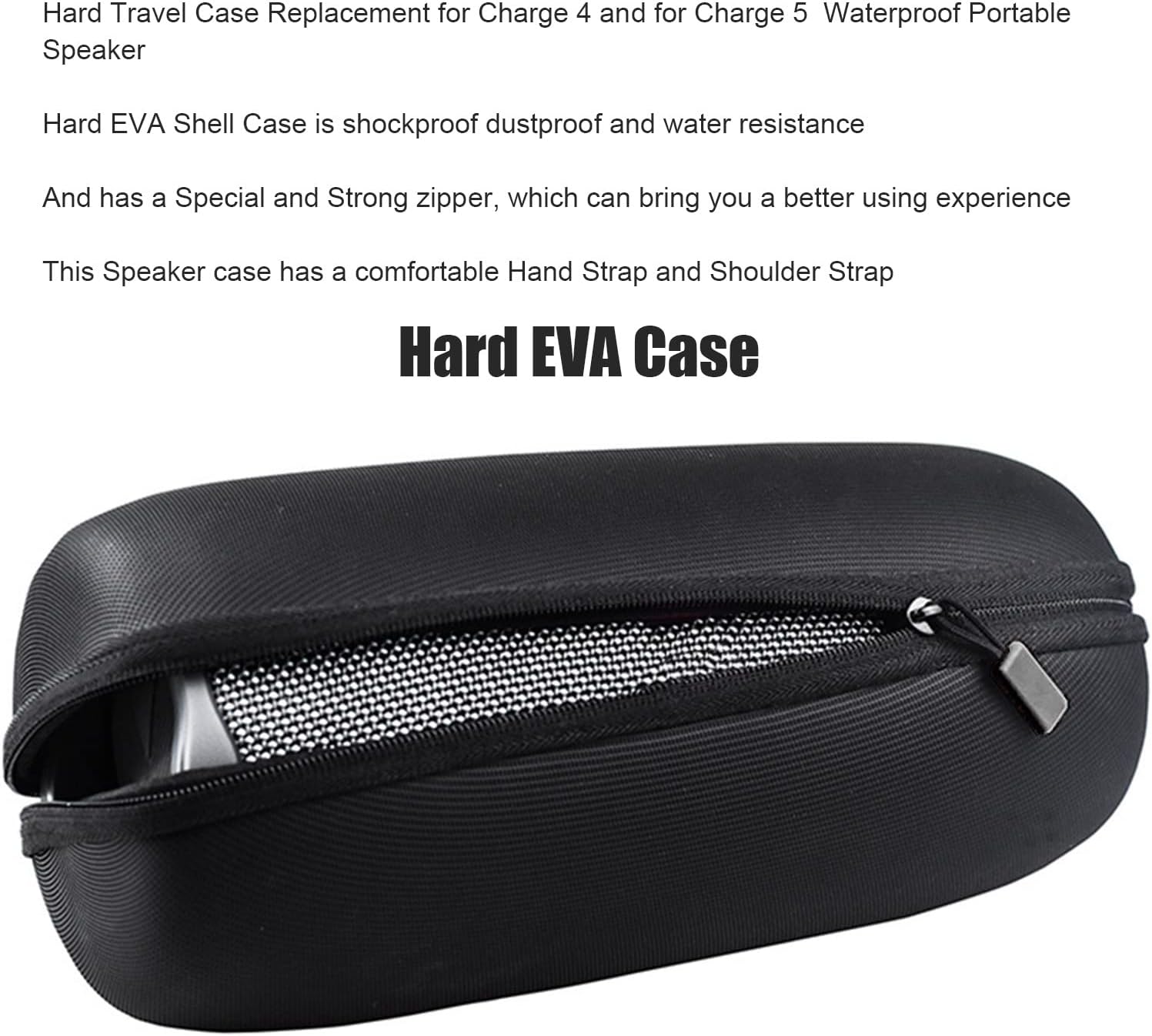 Funda para altavoces, resistente al agua, funda de viaje de Eva para carga 4 y carga 5 altavoces, compañero de viaje protector para dispositivos de