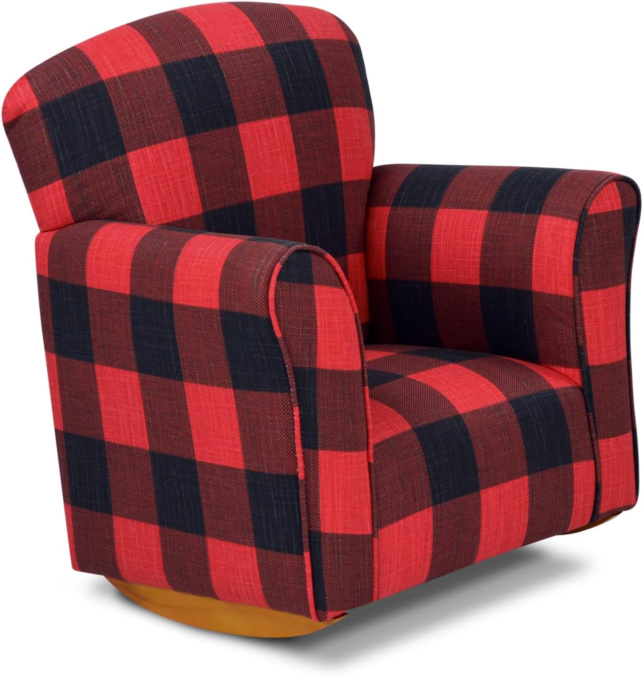 Rocker para niños pequeños en tela de algodón a cuadros