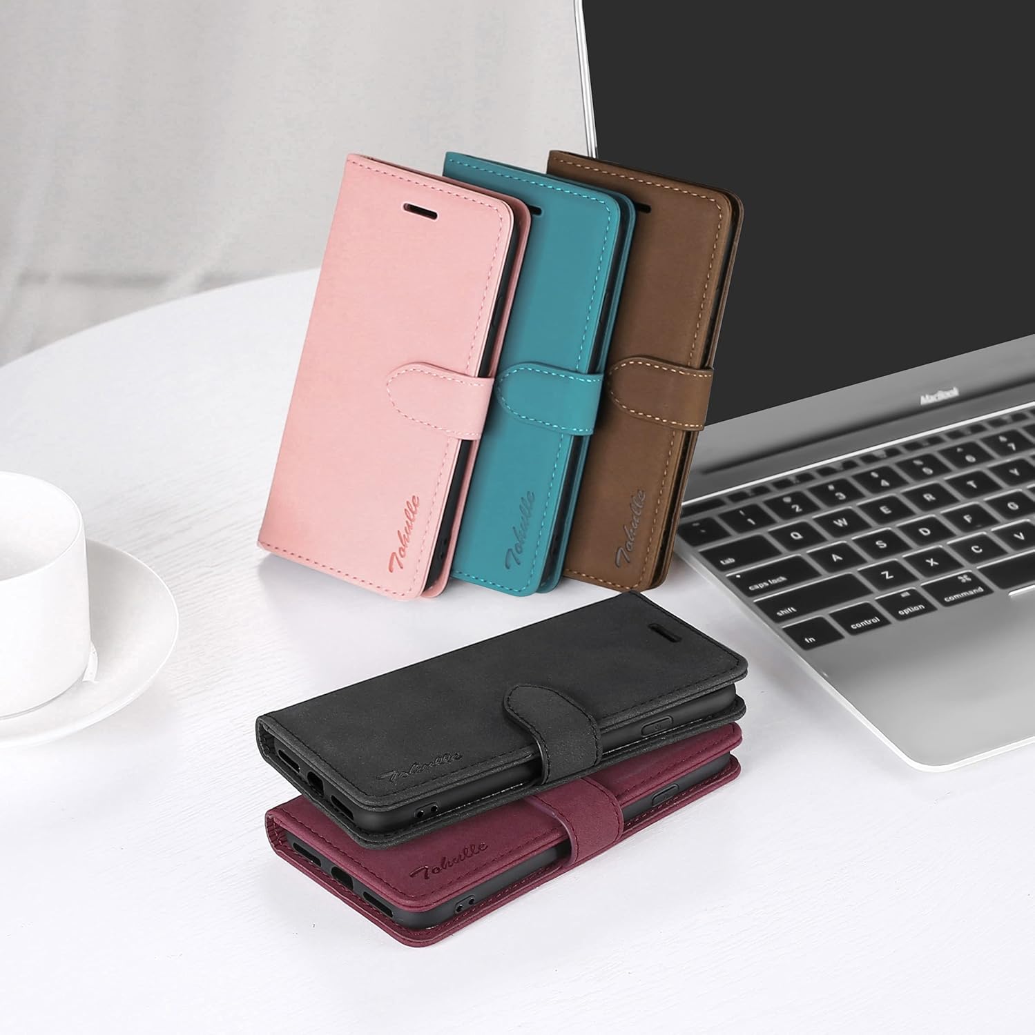 Funda para iPhone 11, funda de piel prémium tipo cartera con tarjetero y función atril con cierre magnético, funda compatible con iPhone 11 (6.1