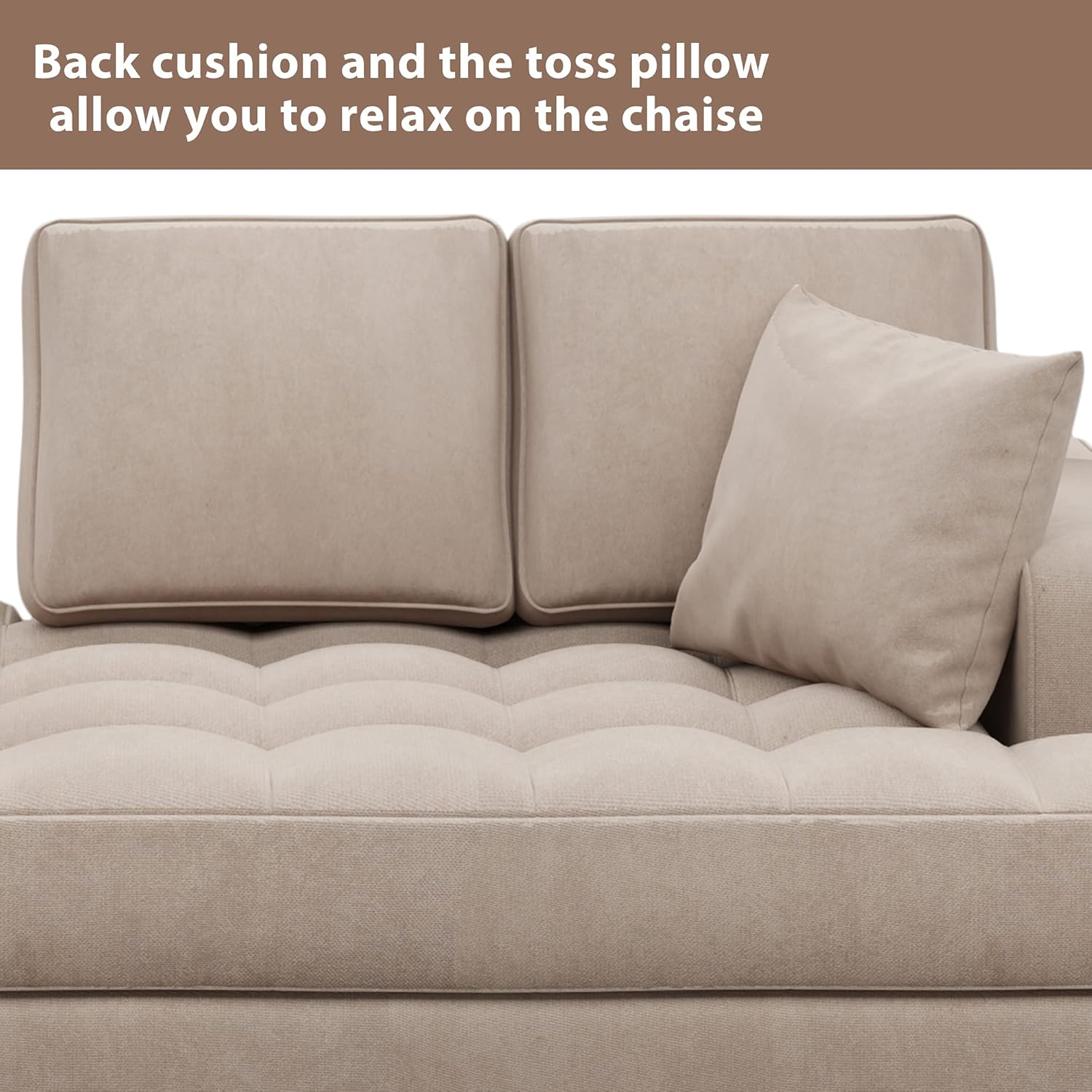 Tumbonas tapizadas para interiores, moderna silla de descanso con botones profundos con reposabrazos, respaldos, cómodos cojines, almohada incluida,