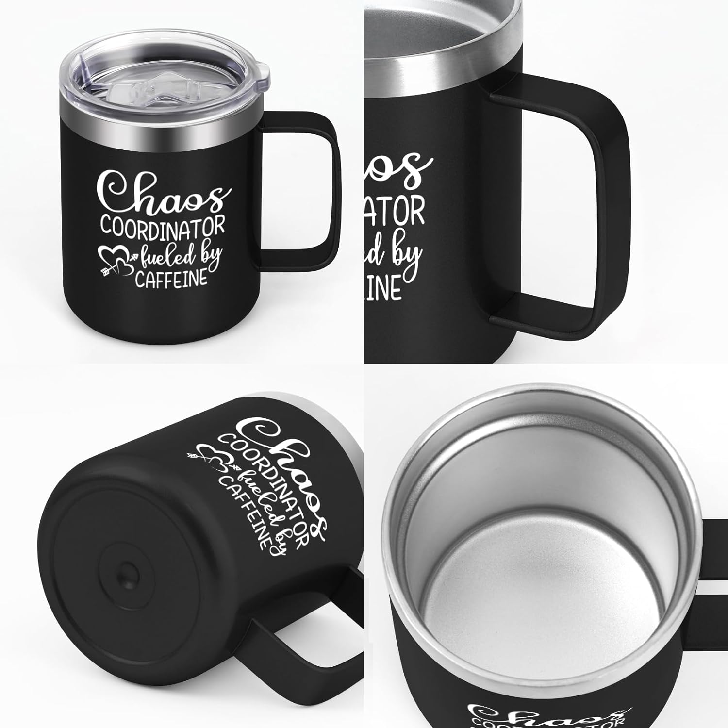 Qtencas Jefe Manager – Taza de café de acero inoxidable con cafeína para hombres, regalo de cumpleaños, regalos de Navidad para hombres, jefes,