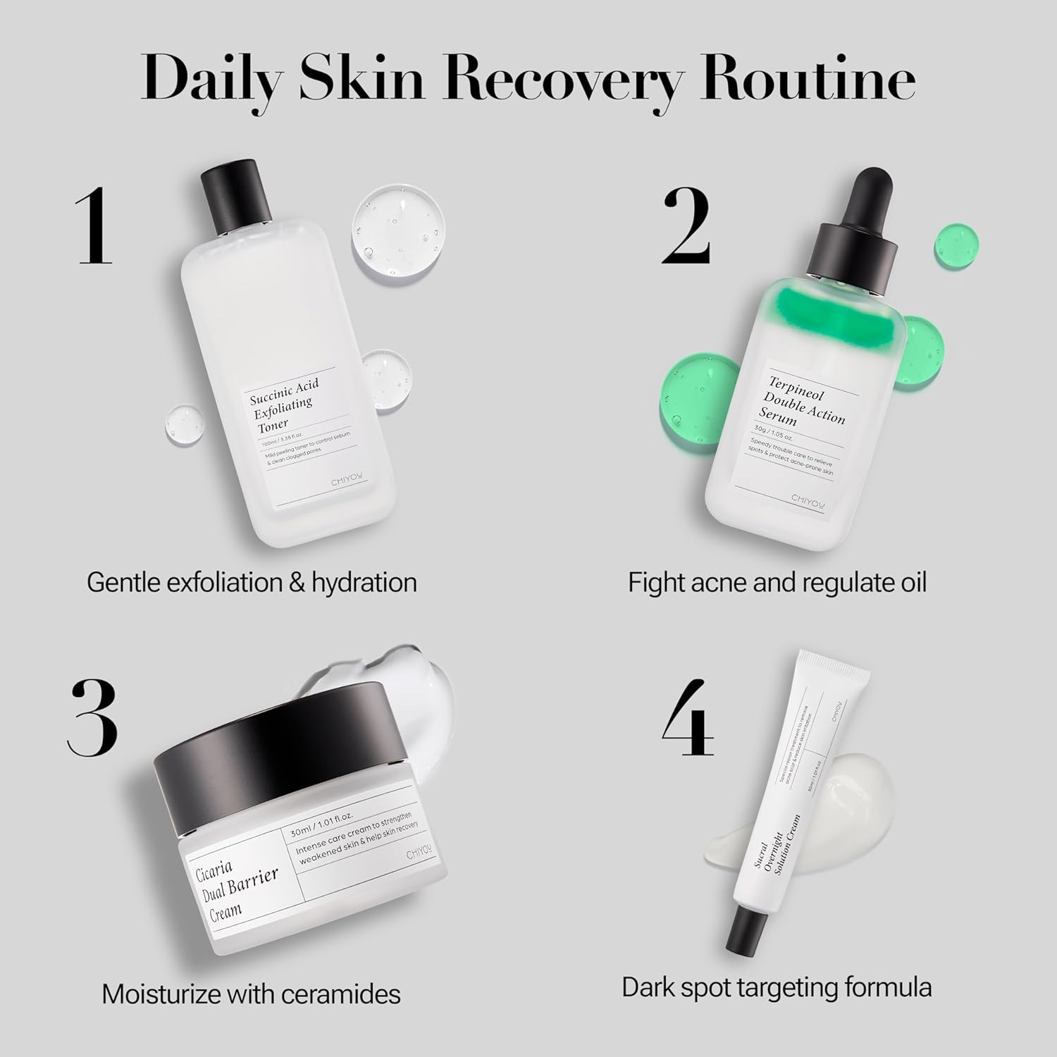 Terpineol Double Action Serum – 1.05 oz – Trouble Care Serum Contened Terpineol & Tee Tree Oil mejora imperfecciones, brotes, manchas oscuras y