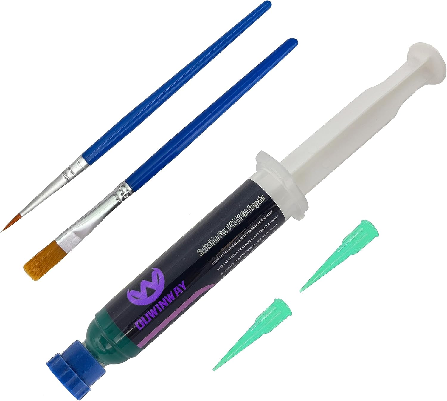 Ouwinway Paquete de 1 máscara de soldadura verde de curado UV, tinta de máscara de soldadura de curado UV, tinta de máscara de soldadura UV, tinta