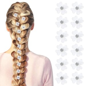 Pinzas pequeñas para el pelo con diseño de flores, diseño de ángel Penta, 12 unidades, bonitas, pequeñas, decorativas, para novia, boda, accesorio Pinzas pequeñas para el pelo con diseño de flores, diseño de ángel Penta, 12 unidades, bonitas, pequeñas, decorativas, para novia, boda, accesorio