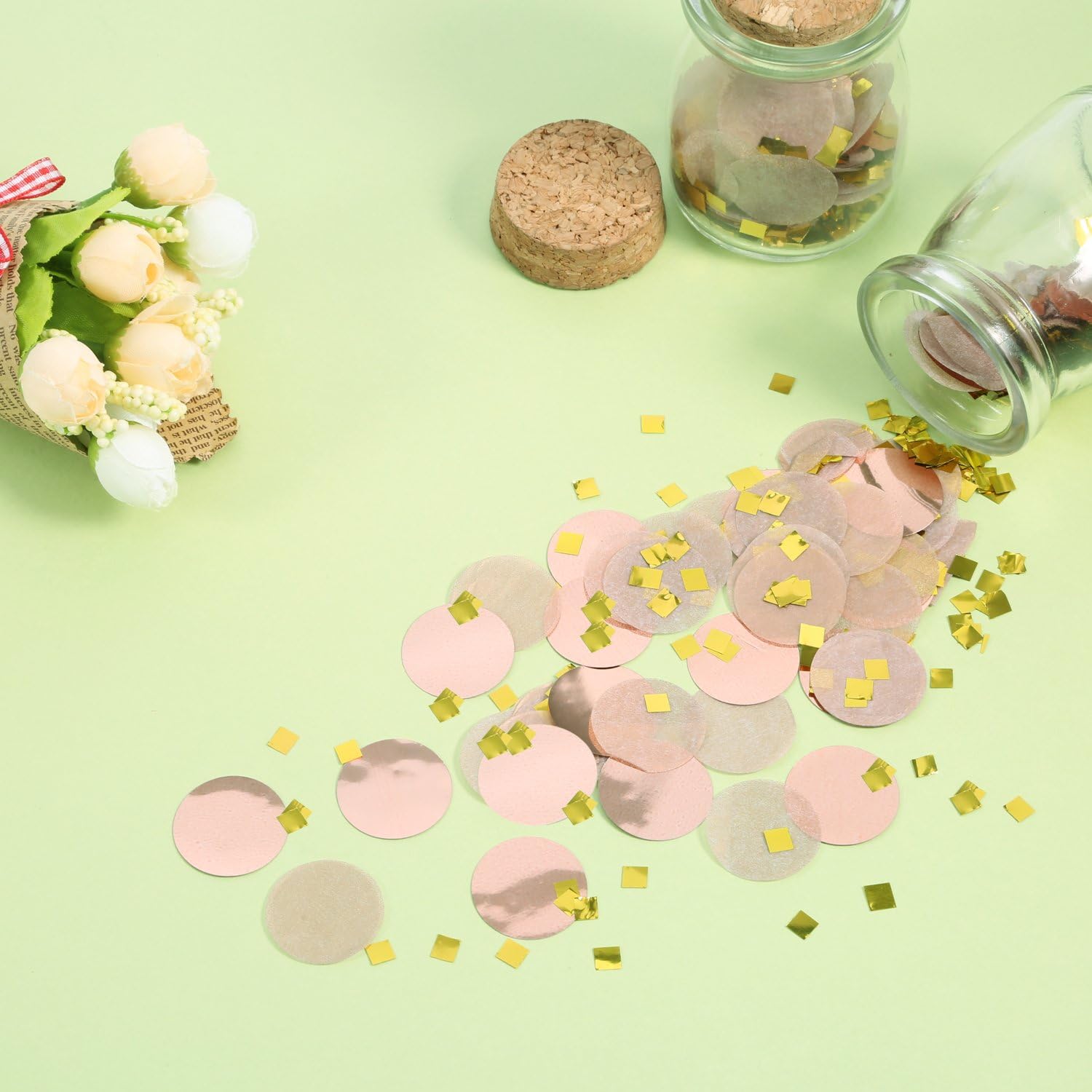 TecUnite – Confeti redondo para decoración de bodas y fiestas de cumpleaños, 1.76 onzas