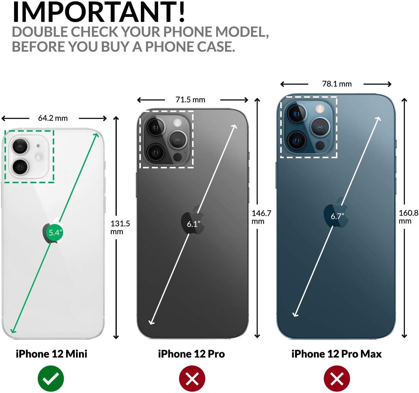 SURAZO Funda para iPhone 12 Mini de piel auténtica  RFID 3 ranuras para tarjetas y bolsillo para efectivo, cierre magnético seguro más función de