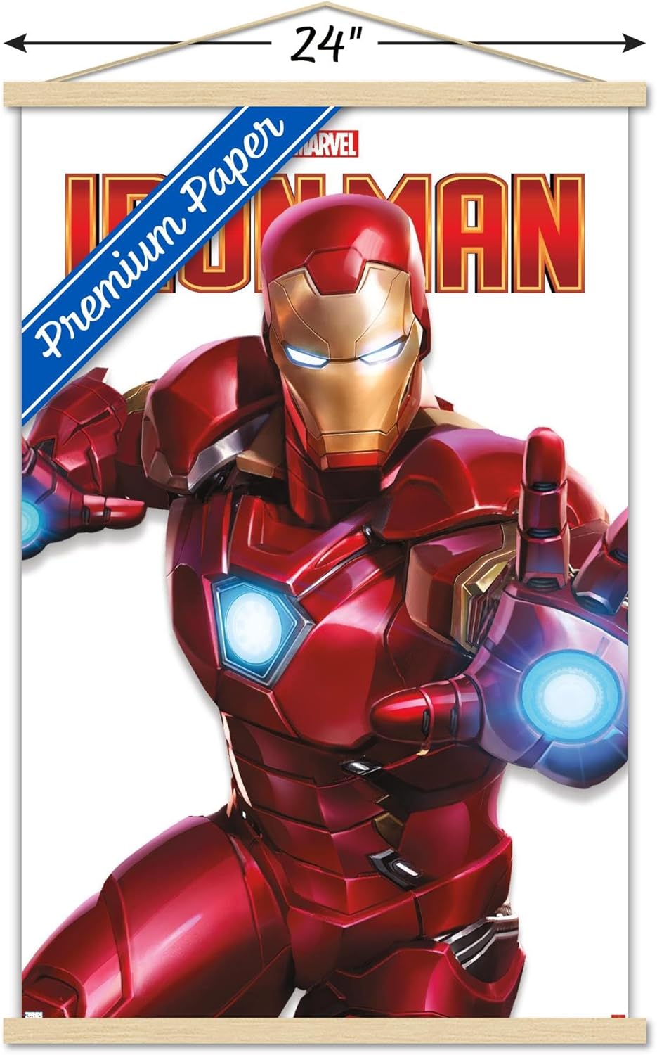 Trends International Marvel Comics – Póster de la serie Iron Man con marco magnético