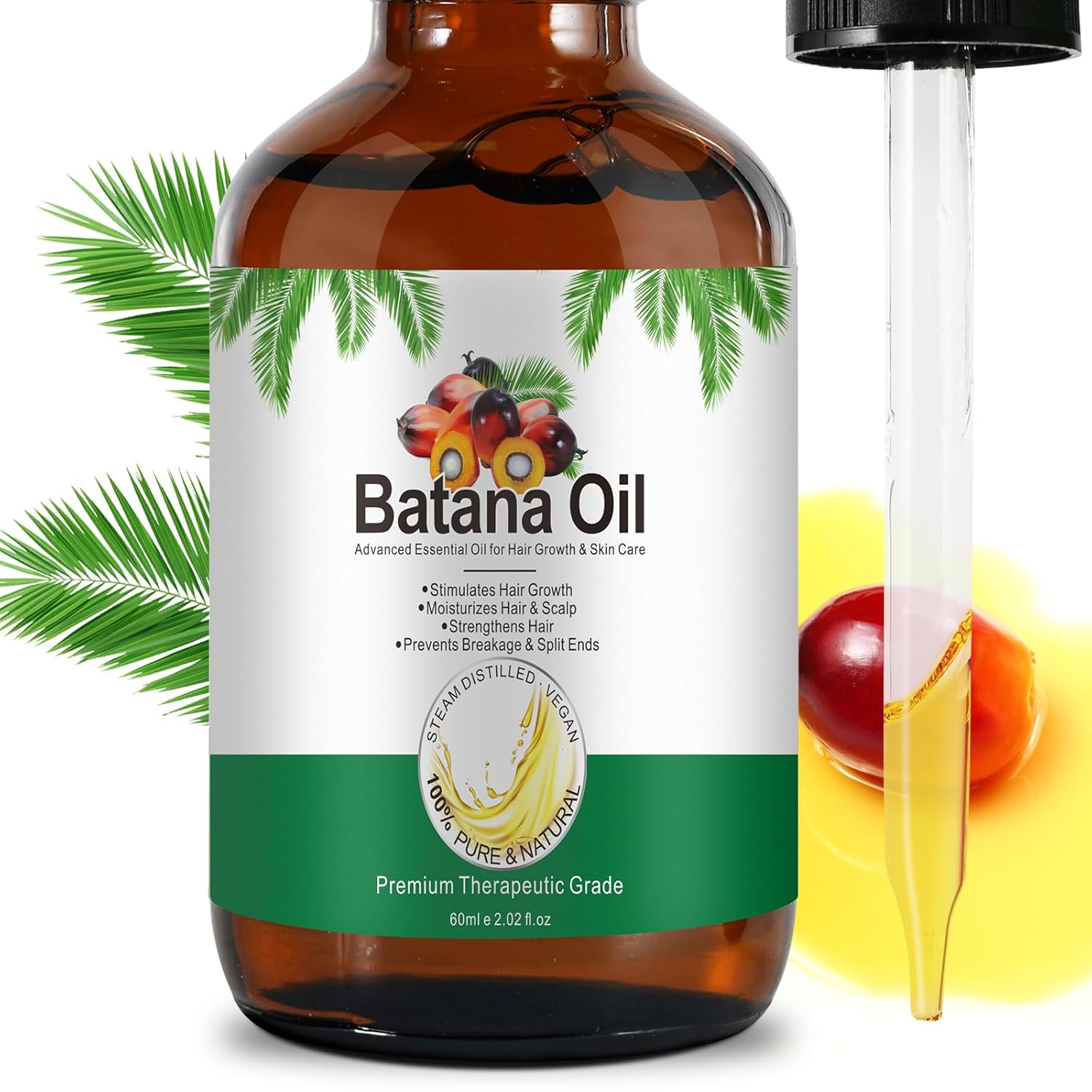 Aceite de batana para el crecimiento del cabello, aceite de batana 100% crudo para el crecimiento y la nutrición del cabello promueve el bienestar