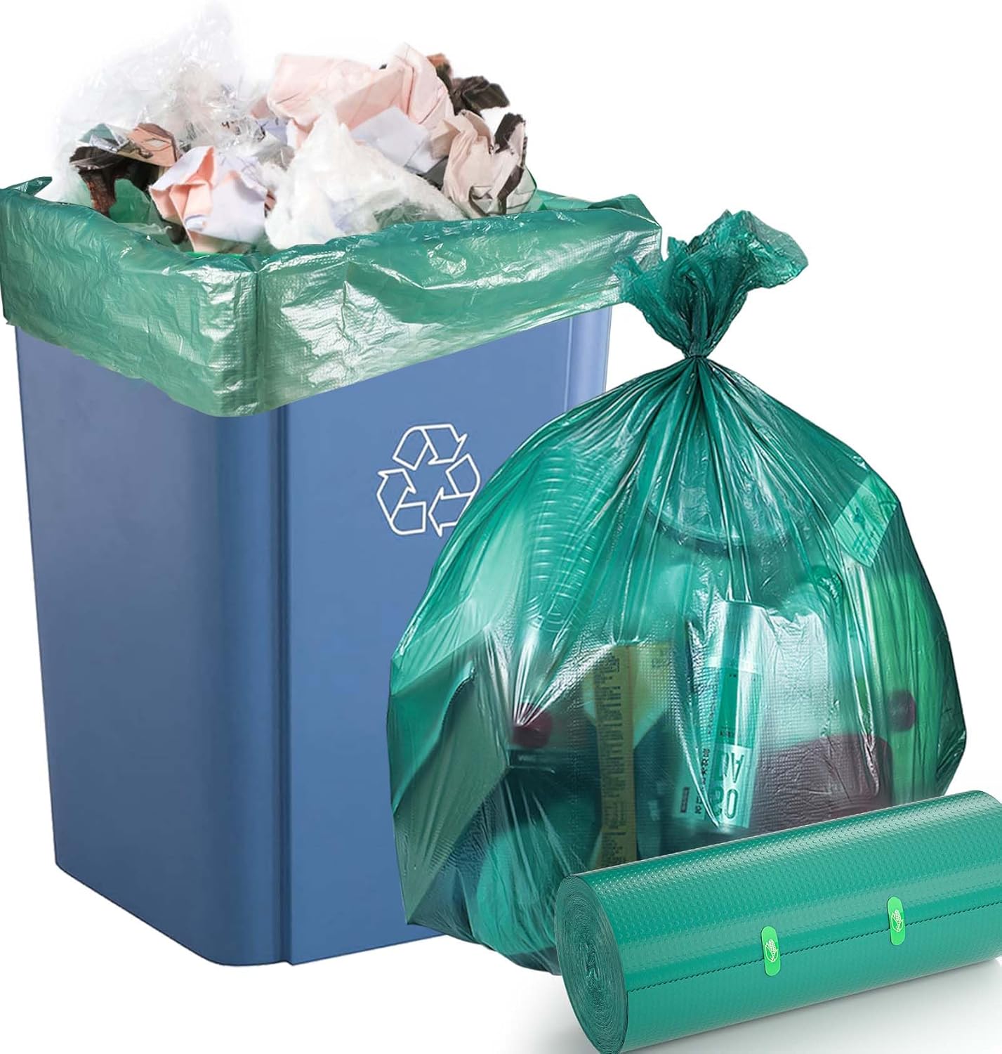 AYOTEE – Bolsas de basura grandes de 30 galones, bolsas de basura grandes de 1 mil de grosor, bolsas de basura de cocina de 30 galones de alto, 50%