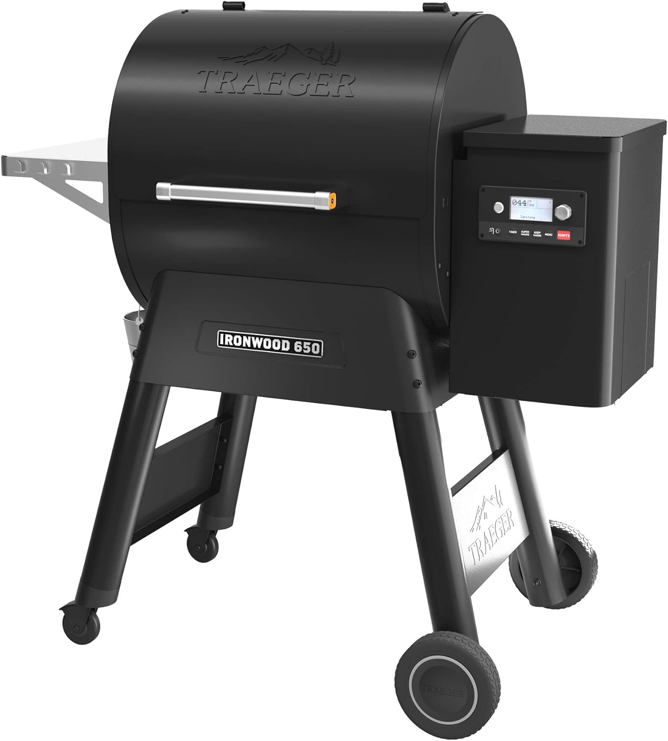 Traeger Grills Ironwood 650 – Parrilla de pellets de madera y ahumador Black & PEL331 Signature Blend 100% natural de pellets de madera dura, para