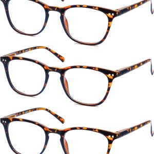 HAPJOYS Paquete de 3 lentes de lectura para mujeres y hombres, elegantes lectores ovalados, flexibles con bisagra de resorte, gafas de lectura +1.25 HAPJOYS Paquete de 3 lentes de lectura para mujeres y hombres, elegantes lectores ovalados, flexibles con bisagra de resorte, gafas de lectura +1.25