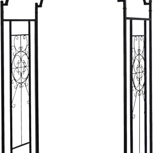 OUTOUR Arco de jardín Arbor Arbour Trellis Archway para plantas trepadoras, rosas, vides, estante de soporte, jardín al aire libre, césped, patio, OUTOUR Arco de jardín Arbor Arbour Trellis Archway para plantas trepadoras, rosas, vides, estante de soporte, jardín al aire libre, césped, patio,