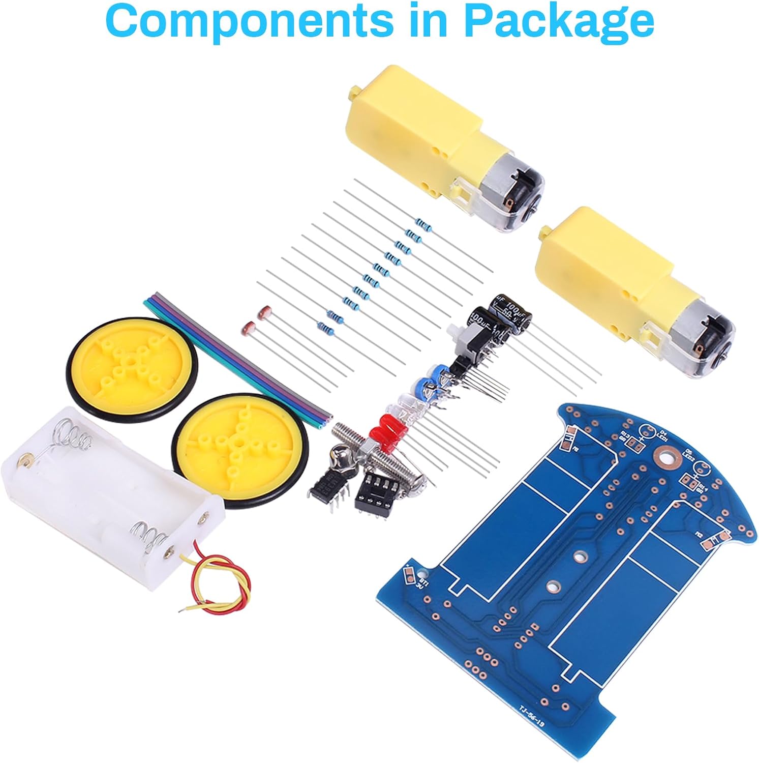 MiOYOOW Práctica de soldadura de aprendizaje electrónico Kit de bricolaje Smart Car TT Motor Soldadura Kits Línea Siguiente Robot Principiantes DIY