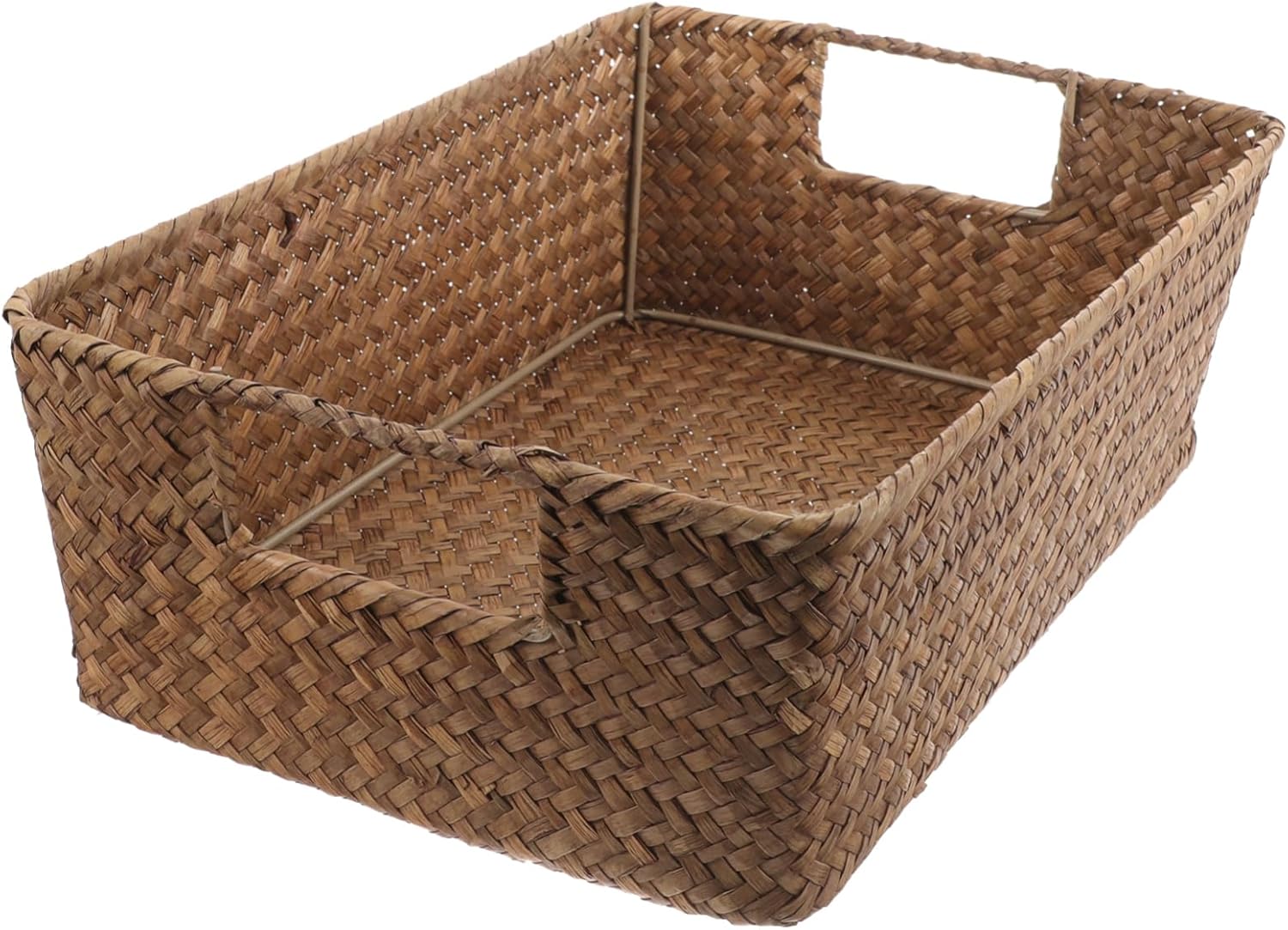 Uonlytech Cesta de almacenamiento para estantes, contenedor de café, cesta de almacenamiento grande, cesta tejida, contenedor grande, decoración de