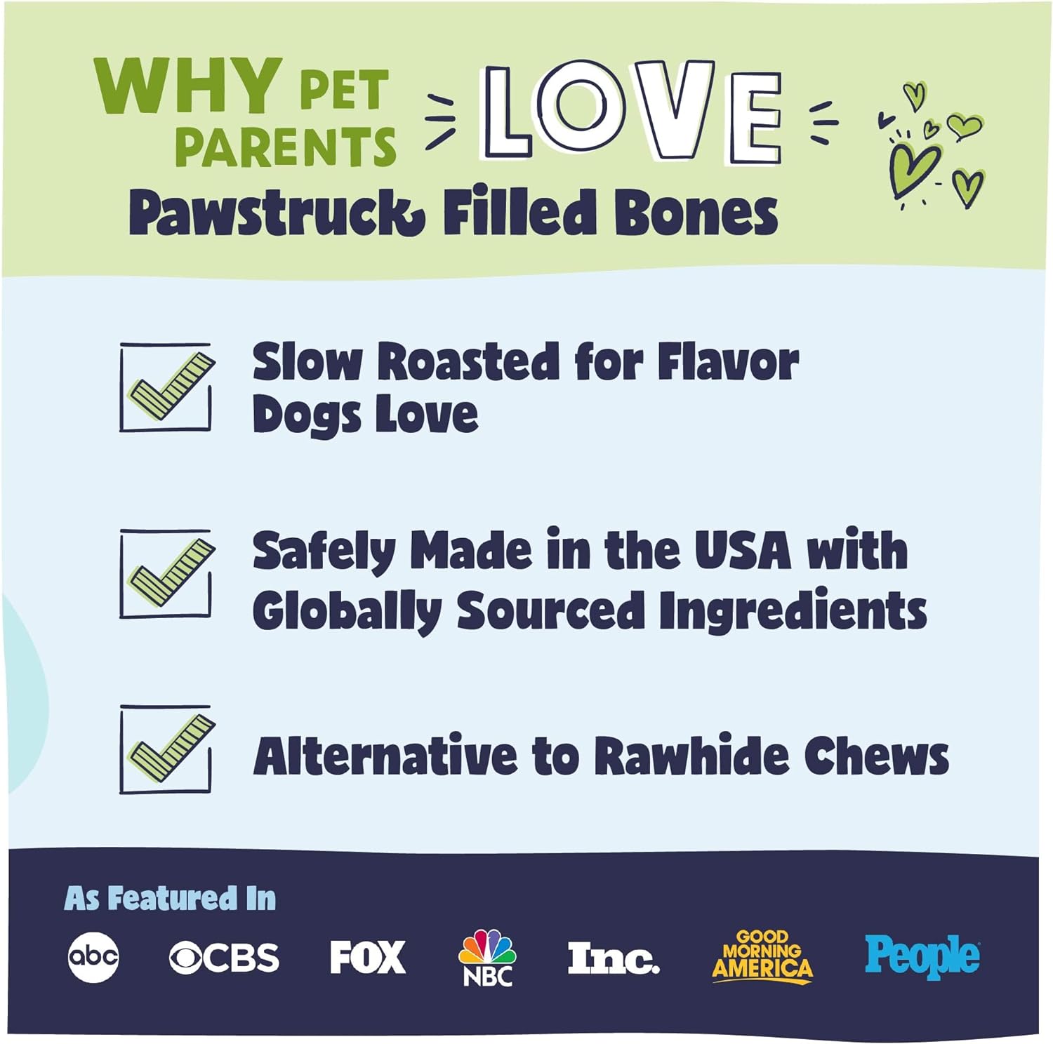 Pawstruck Huesos de perro pequeños rellenos de 3 pulgadas, sabor a queso y tocino, hecho en Estados Unidos, fémur relleno de larga duración para