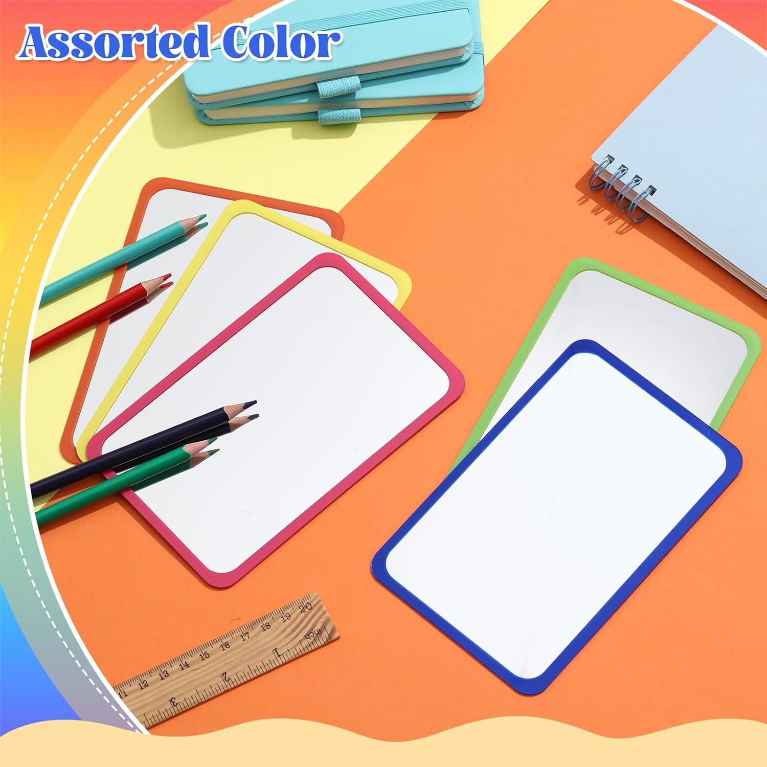 50 espejos pequeños para manualidades, preescolar, a prueba de roturas, espejo de plástico para niños, 6 x 4 pulgadas, esquinas redondas, cuadrado,