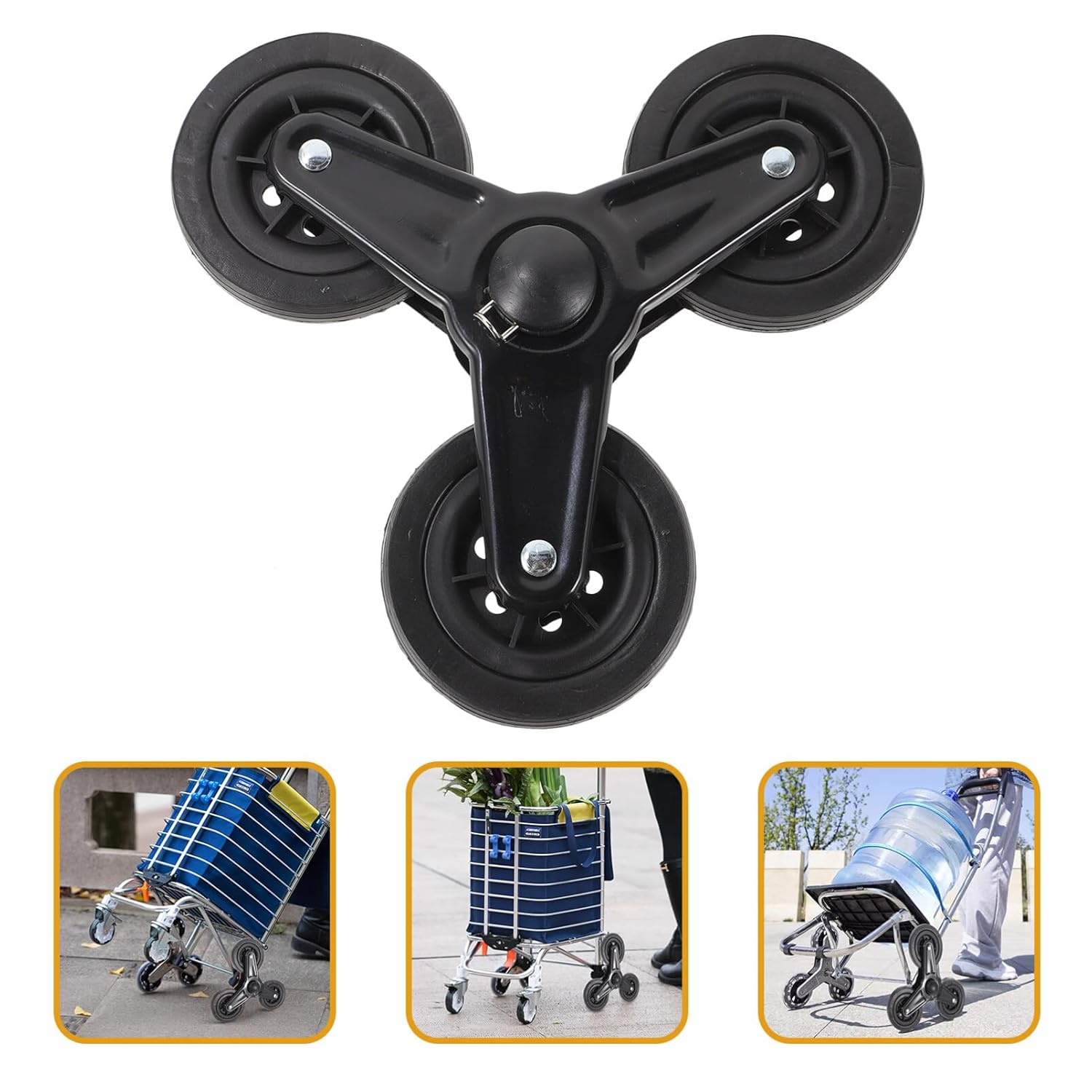 Happyyami Ruedas resistentes para carrito de compras, ruedas de carro de compras para muebles, ruedas de carro de compras, ruedas de repuesto de