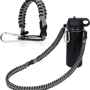 WEREWOLVES Mango de paracaídas con correa para el hombro, se adapta a botellas de agua de boca ancha de 12 a 64 onzas, soporte duradero, correa de WEREWOLVES Mango de paracaídas con correa para el hombro, se adapta a botellas de agua de boca ancha de 12 a 64 onzas, soporte duradero, correa de