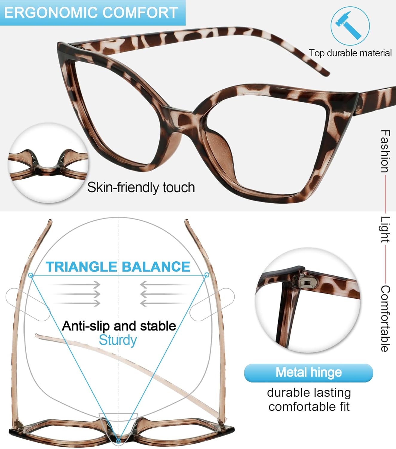 MARE AZZURO Gafas de lectura de ojo de gato para mujer, estilo retro, lindos, 0, 1, 0, 1,25, 1,5, 1,75, 2,0, 2,25, 2,5, 2,75, 3,0, 3,5, 4,0, 5,0, 6,0