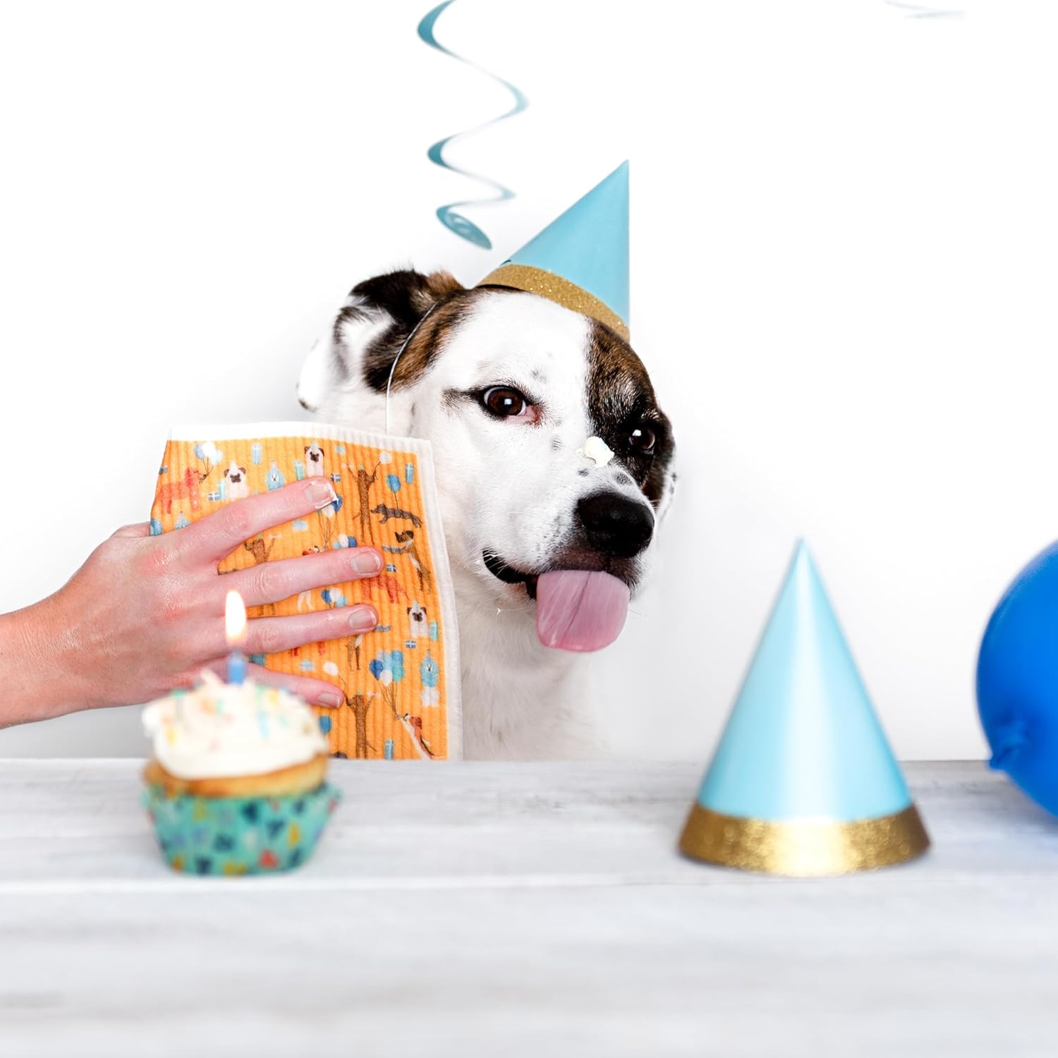 Puppington Pupper Towels – 12 paños de cocina suecos para decoración de Navidad de cocina, toallas de cocina y paños de cocina para perros de Papá