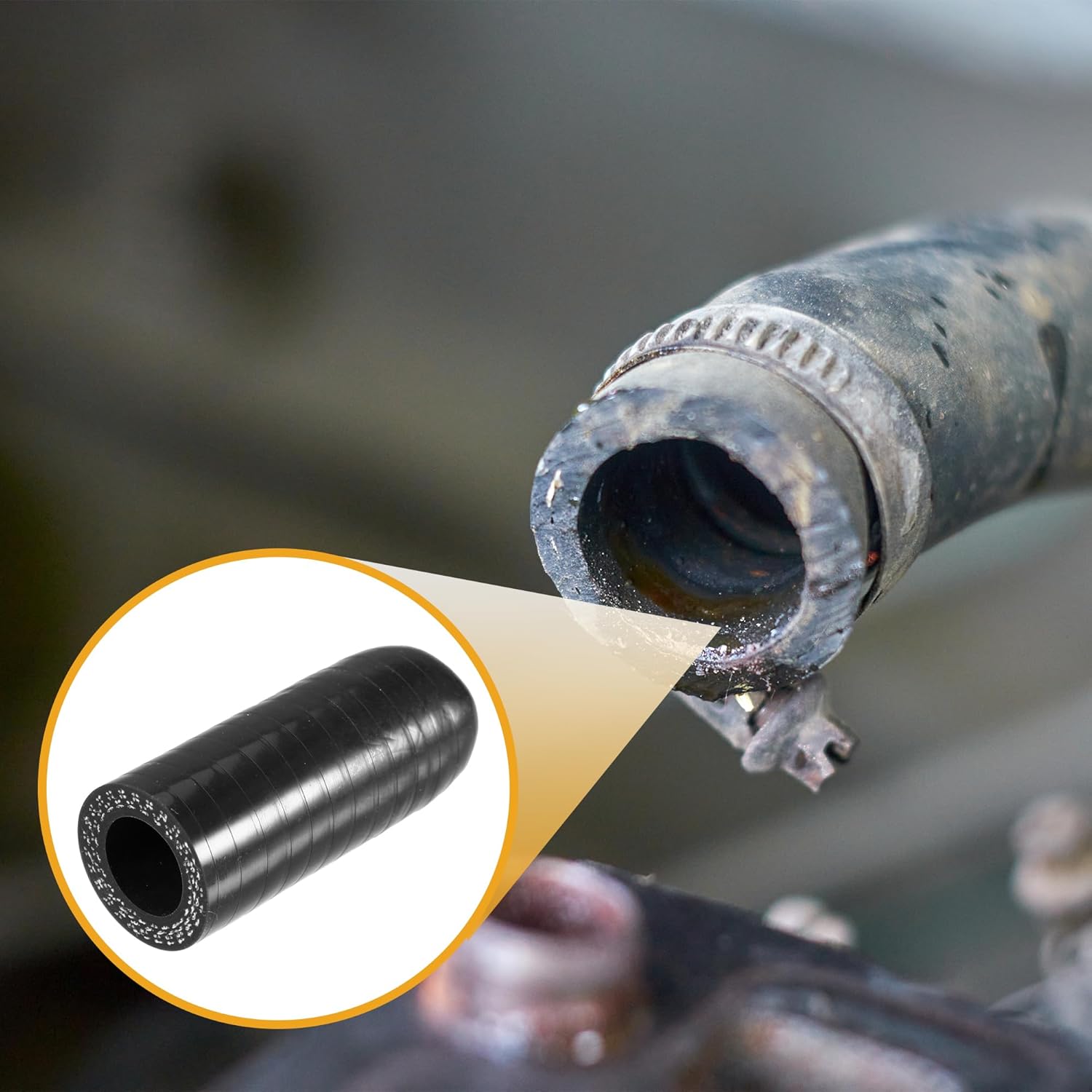 Partuto Tapón universal de silicona de 0.630 in y 0.63 pulgadas de diámetro interno para manguera de vacío, enchufe de extremo de manguera de