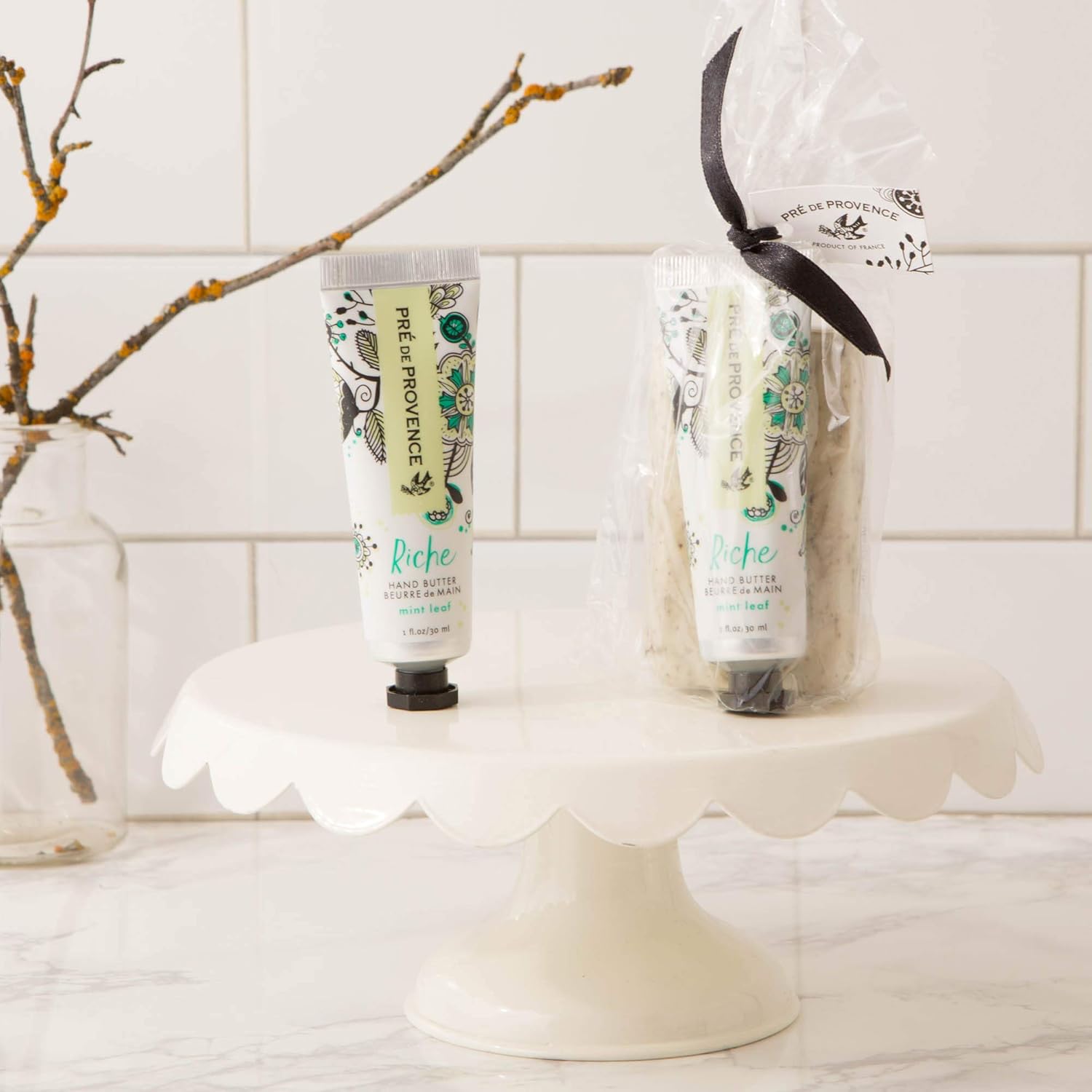Pre de Provence Riche Collection – Mantequilla de manos, hoja de menta, 1 unidad (paquete de 1)