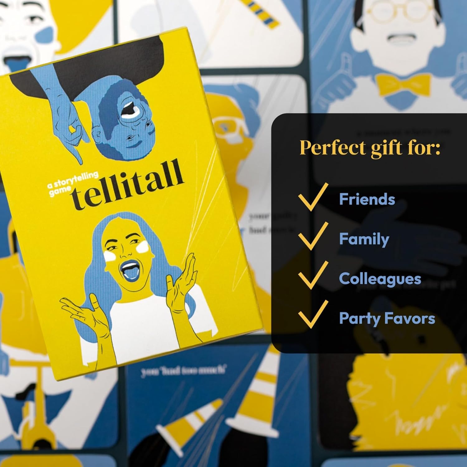 tellitall Juegos de cartas para adultos para conversación para fiestas de inicio Juegos grupales Camping divertidos juegos de cartas para adultos