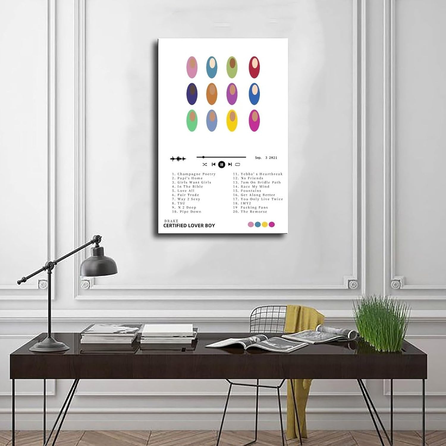 KANCH Drake – Póster certificado para la portada del álbum, póster de lienzo para decoración de dormitorio, paisaje deportivo, oficina, habitación,